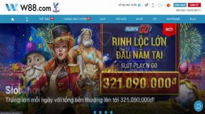 Giao diện game slots website W88